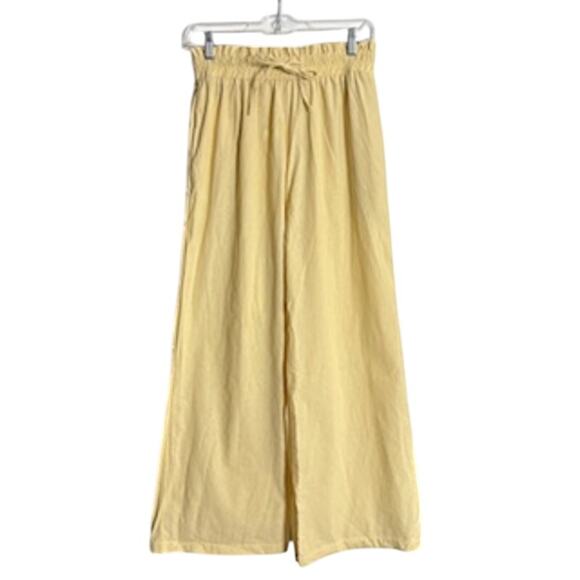 Yellow Wide Leg Medium Women's Pants NWOT - Picture 1 of 4